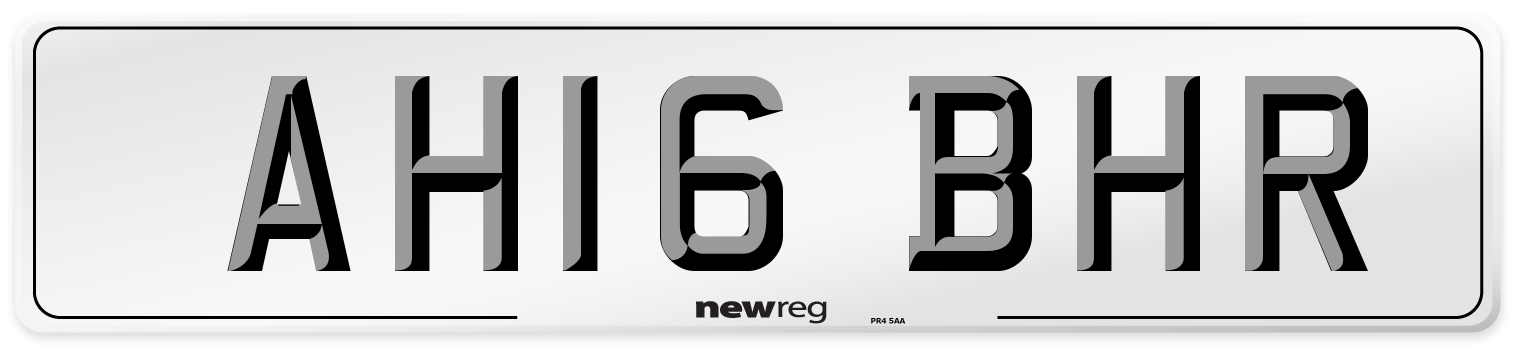 AH16 BHR Number Plate from New Reg